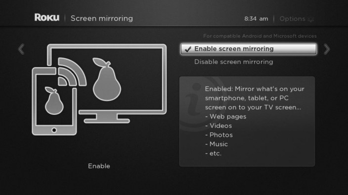 Roku MIrroring Android Beta