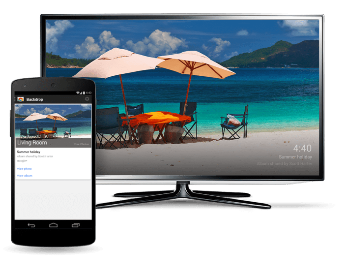 Chromecast Android backdrop