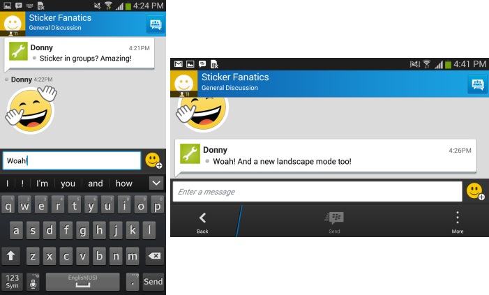 BBM Android Landscape