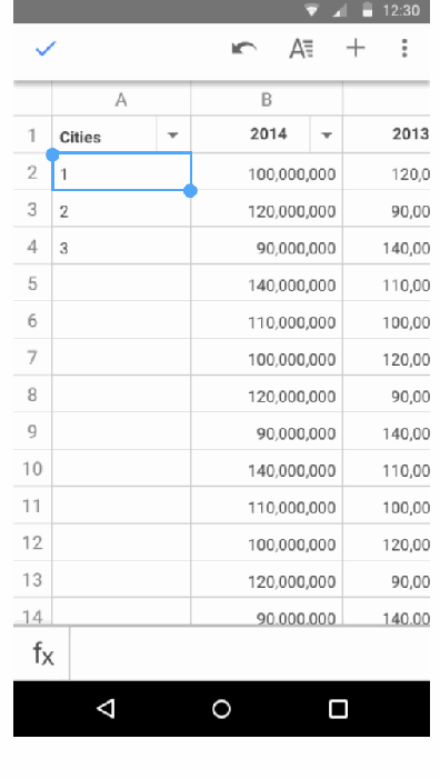 Autofill in Sheets