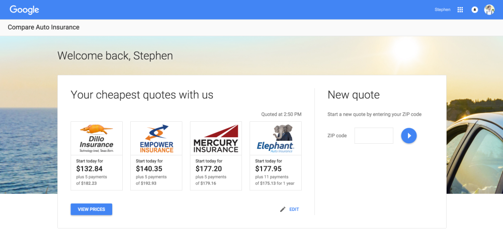 Compare car insurance with Google Compare 2015-11-23 15-10-15