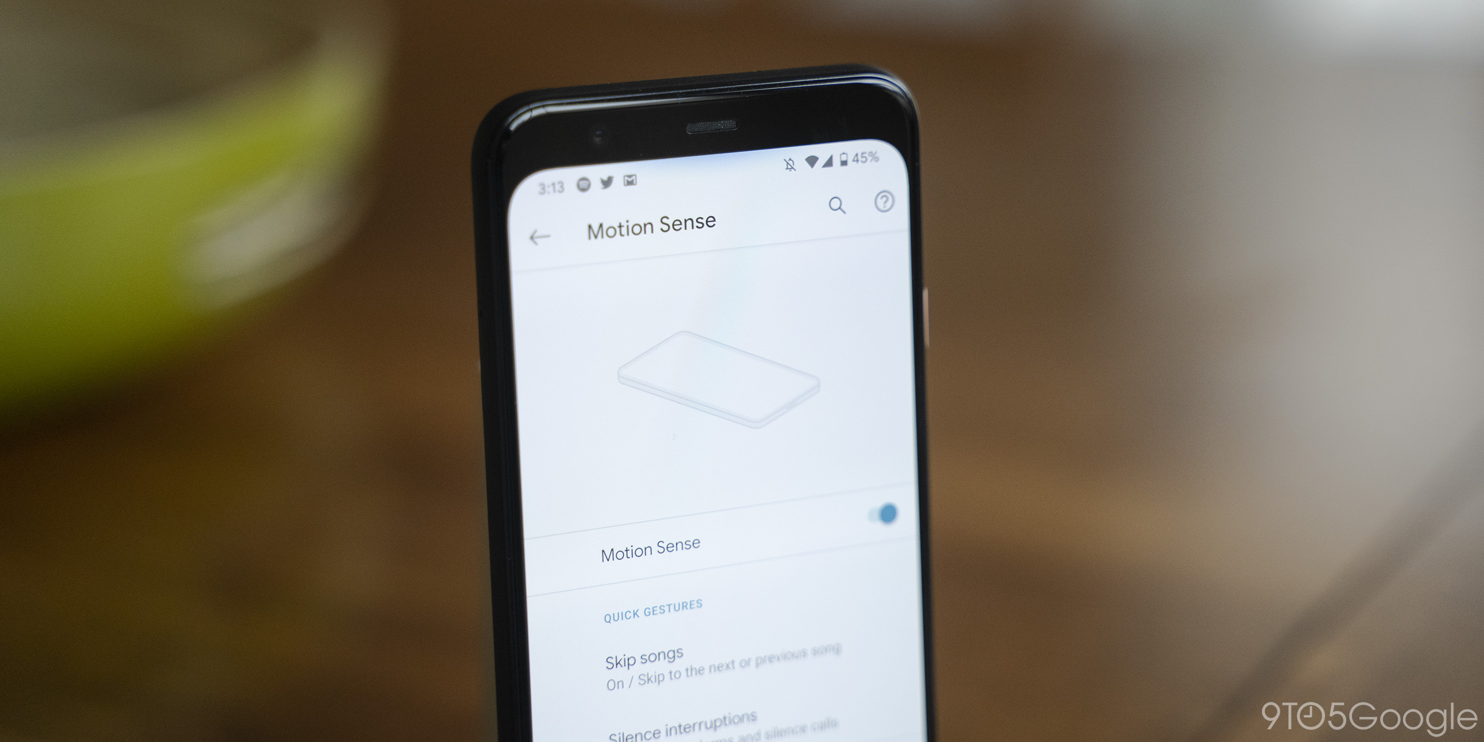 pixel 4 motion sense settings