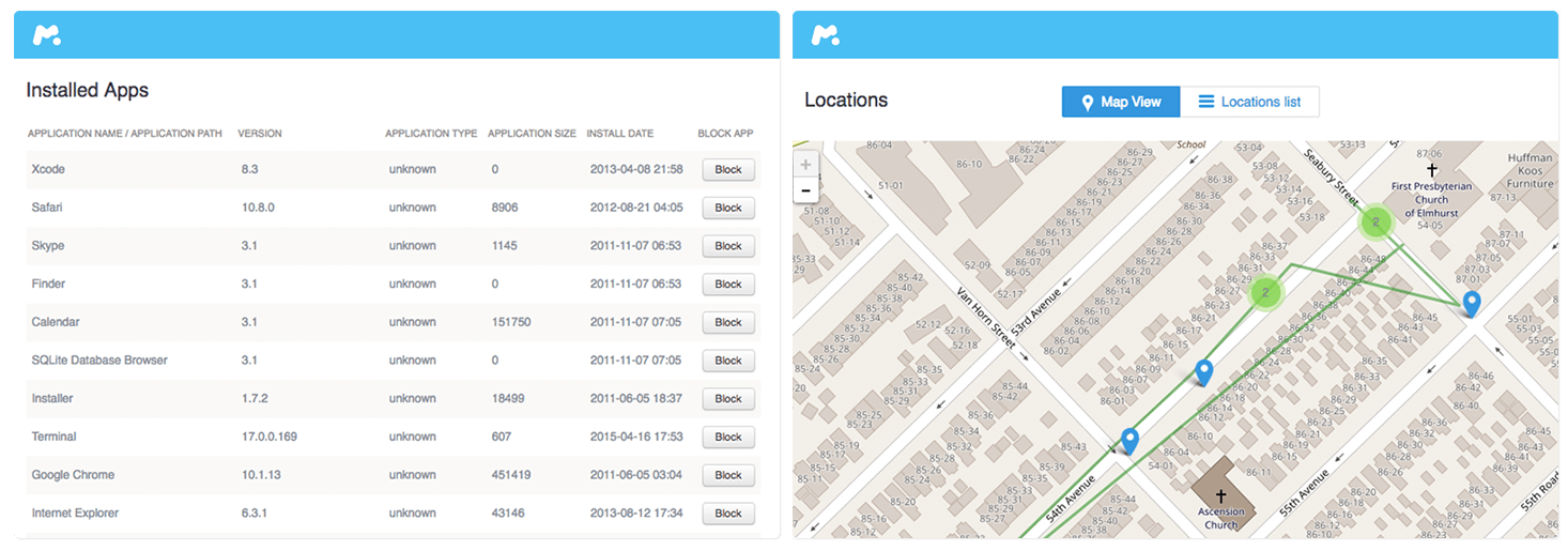 mSpy parental control app