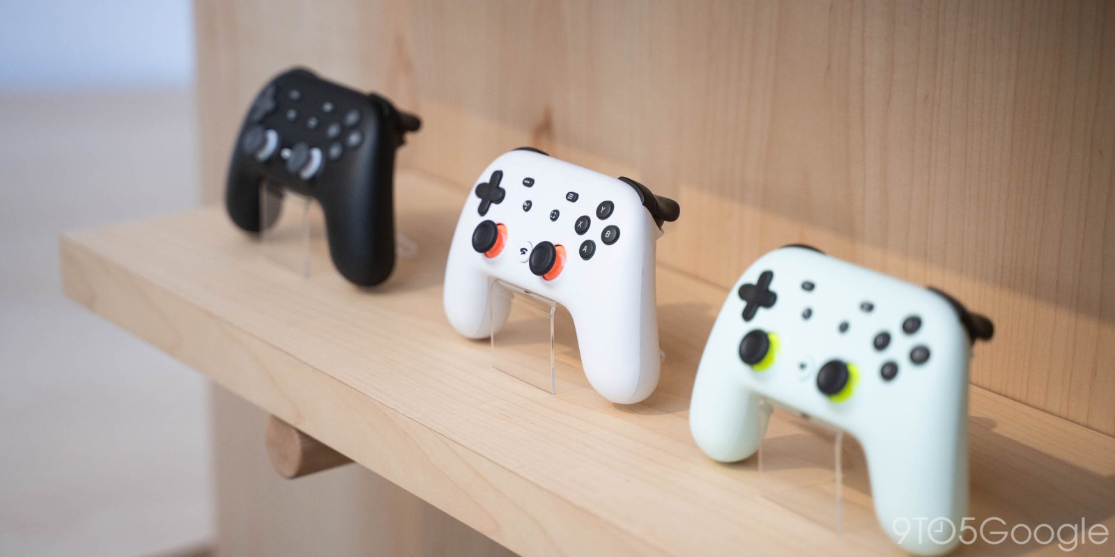 Three Stadia Controllers