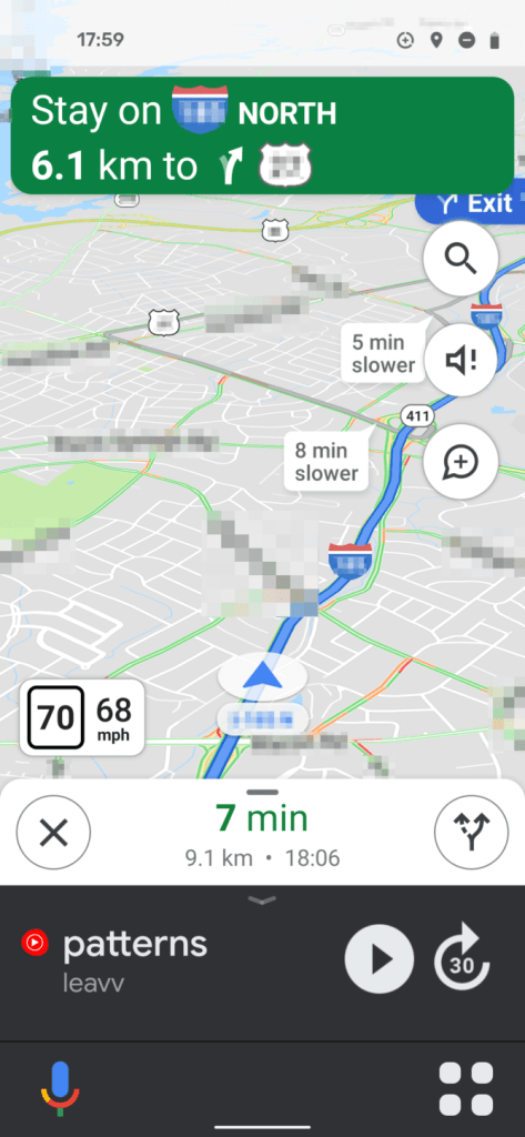 Google Maps car mode