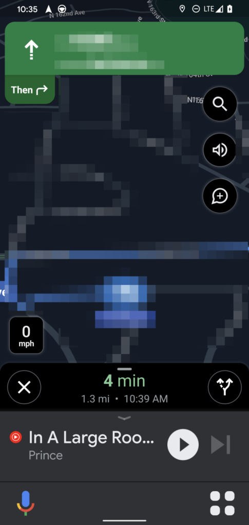 Google Maps car mode