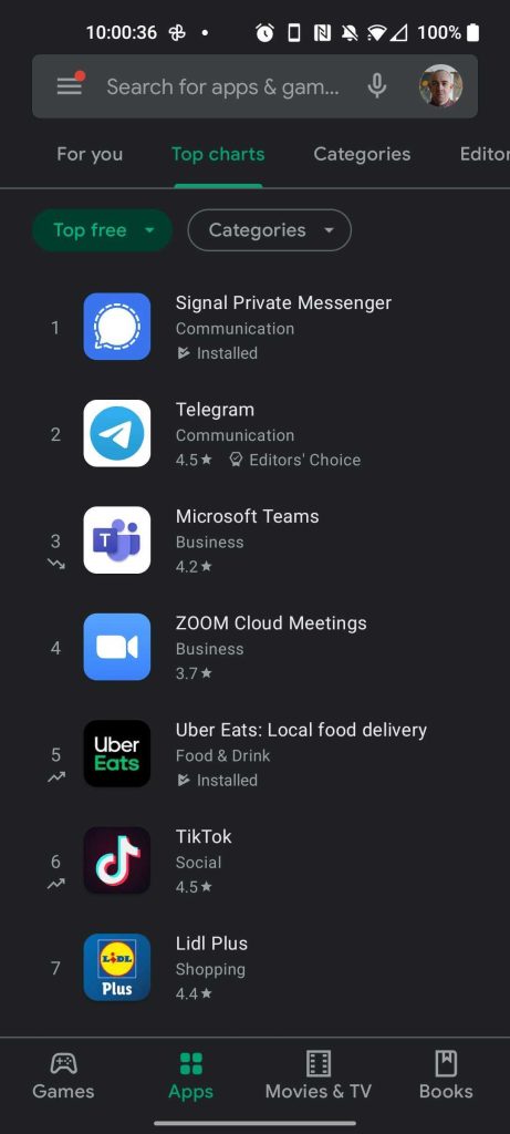 play store chart icons