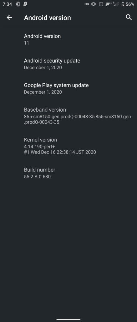 sony xperia 1 android 11