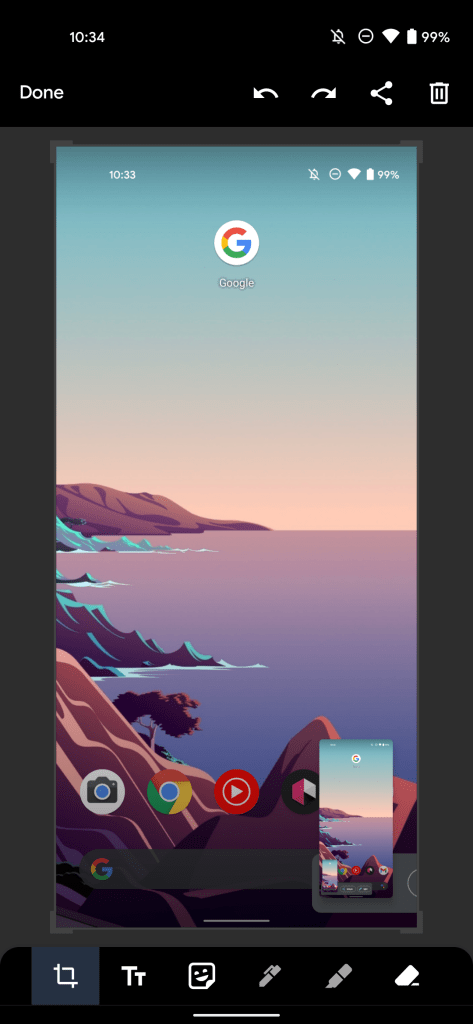 Android 12 markup screenshot