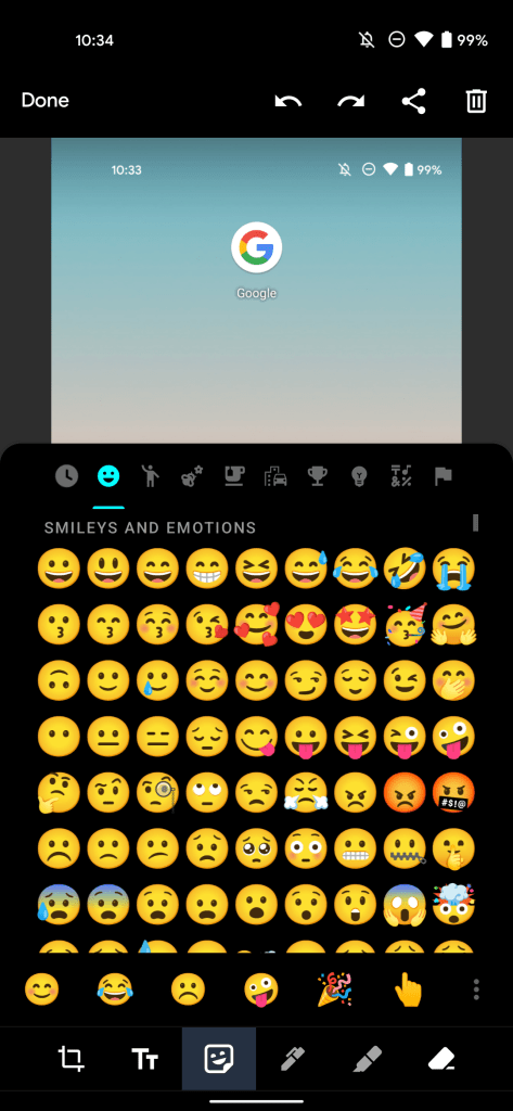 Android 12 markup screenshot