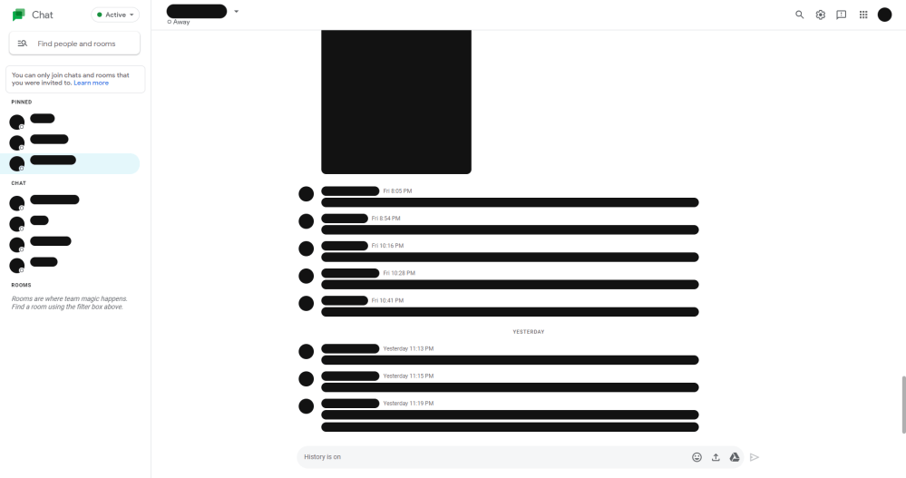 Google Chat web redesign