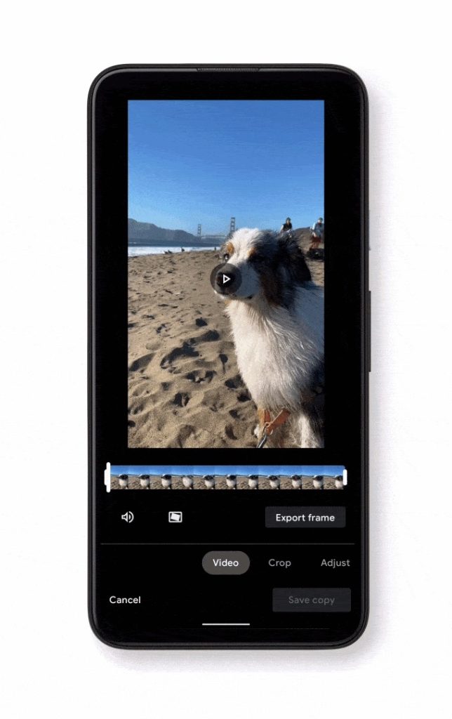 Google Photos video editor