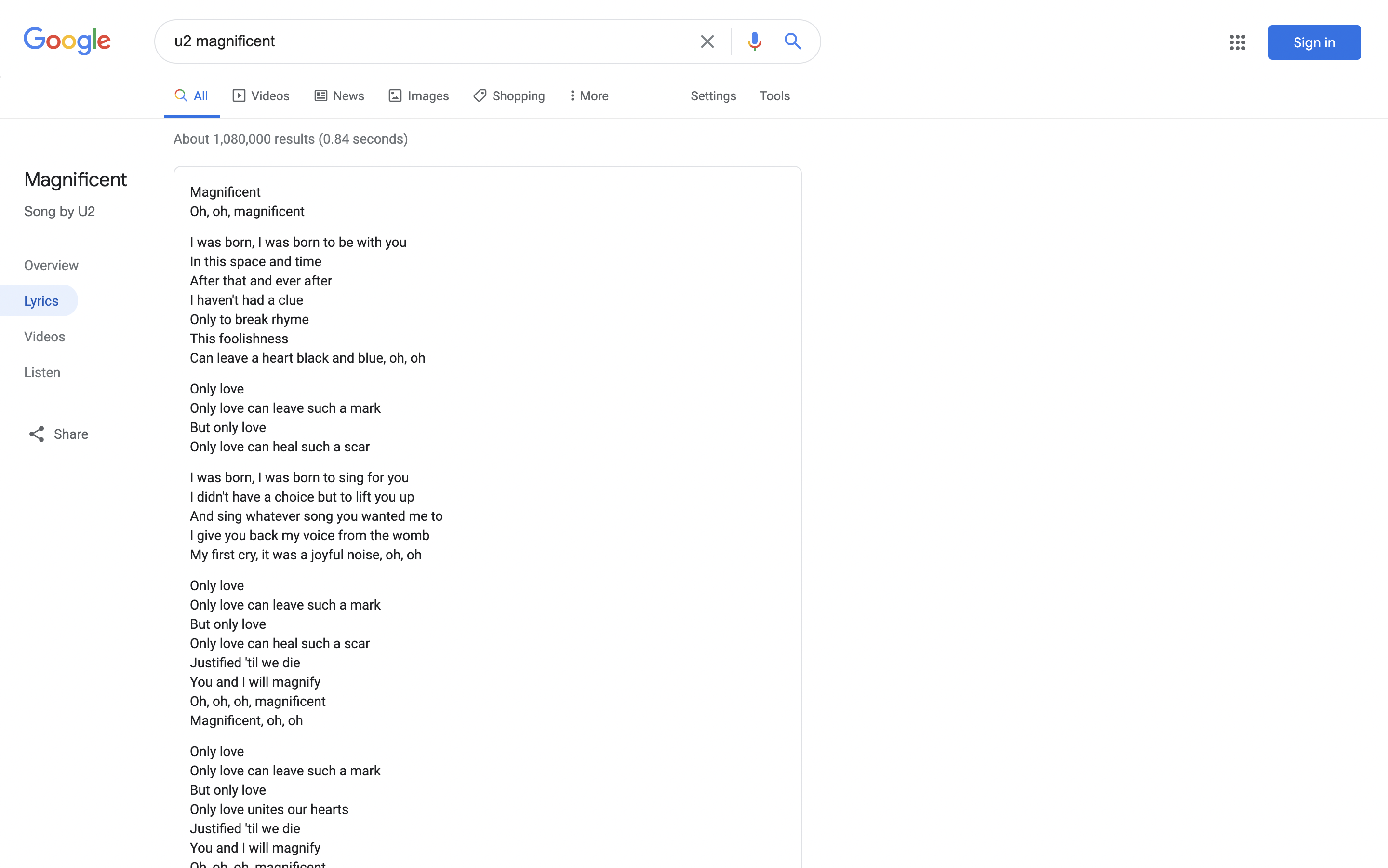 Google Search redesign music