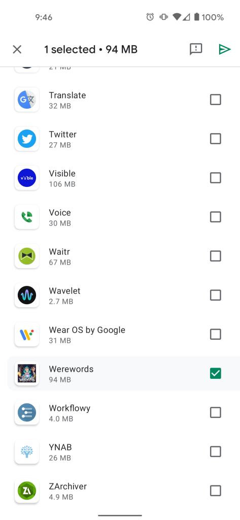 Google Play share apps