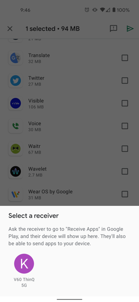 Google Play share apps