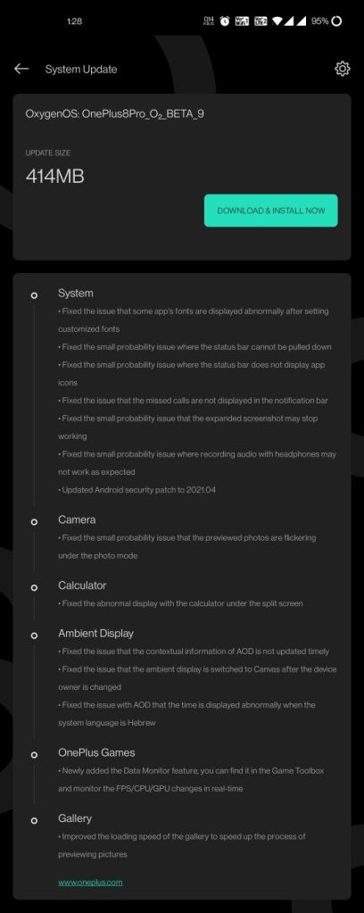 oxygenos open beta 9