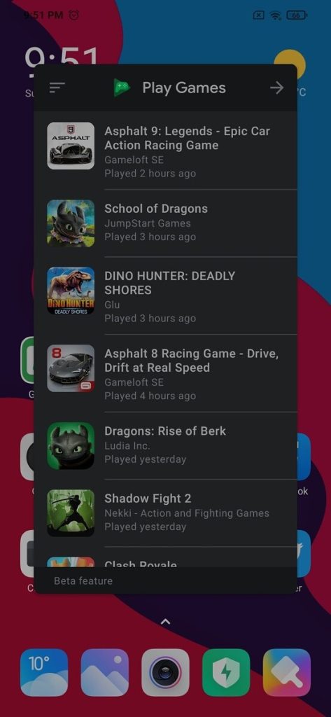 google play games folder