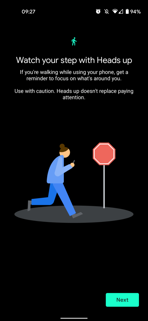 Digital Wellbeing Heads Up