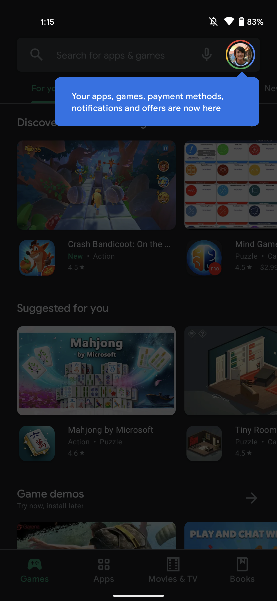 Google Play Store redesign
