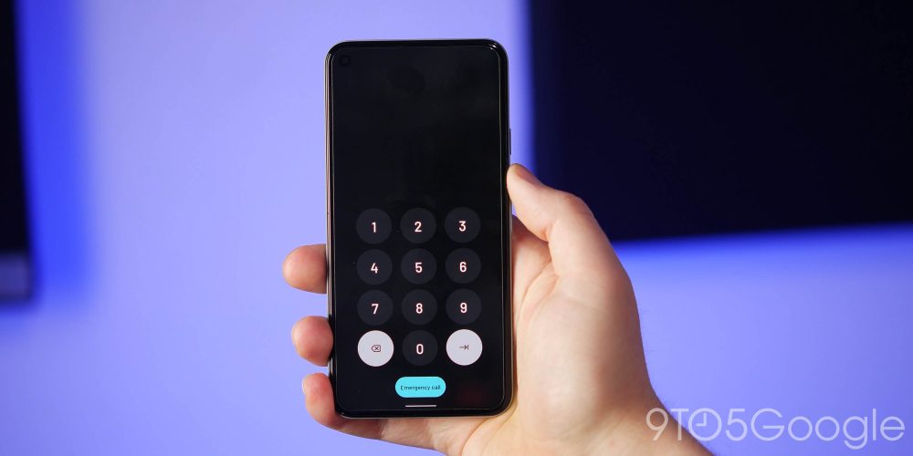 Android 12 Beta 1 - PIN entry screen