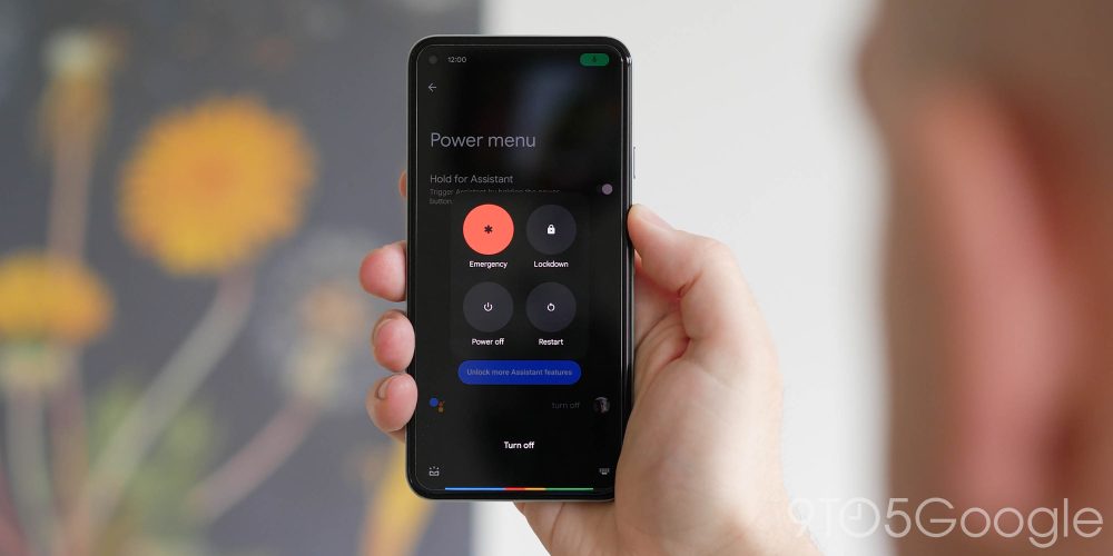 Android 12 Beta 2 - Google Assistant power menu controls