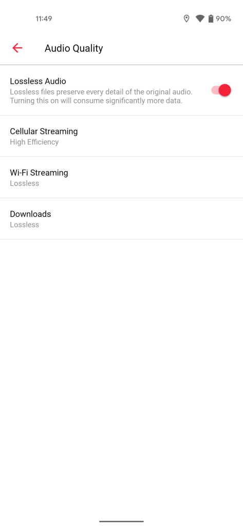 Apple Music Android Lossless