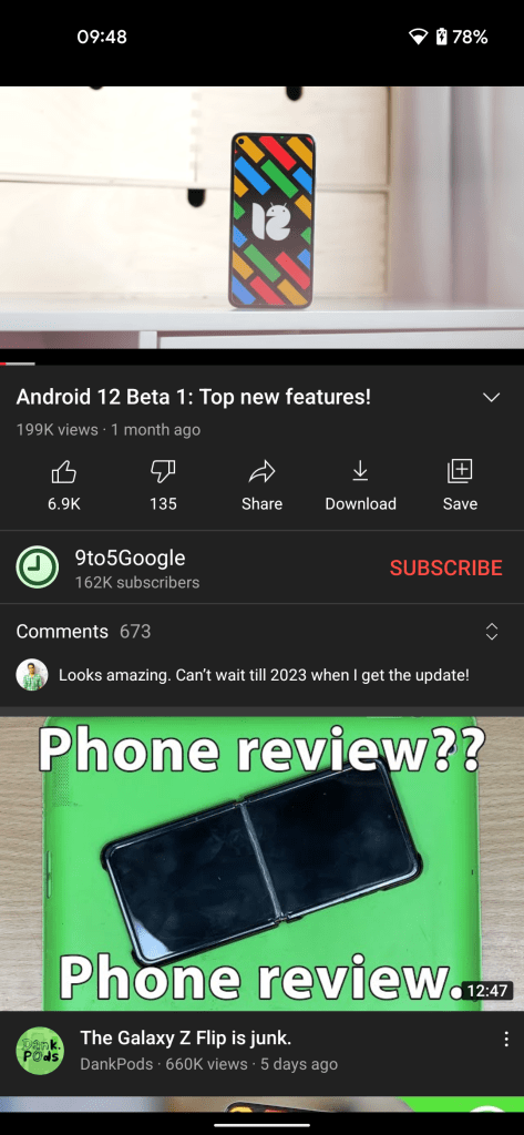 youtube android chapters