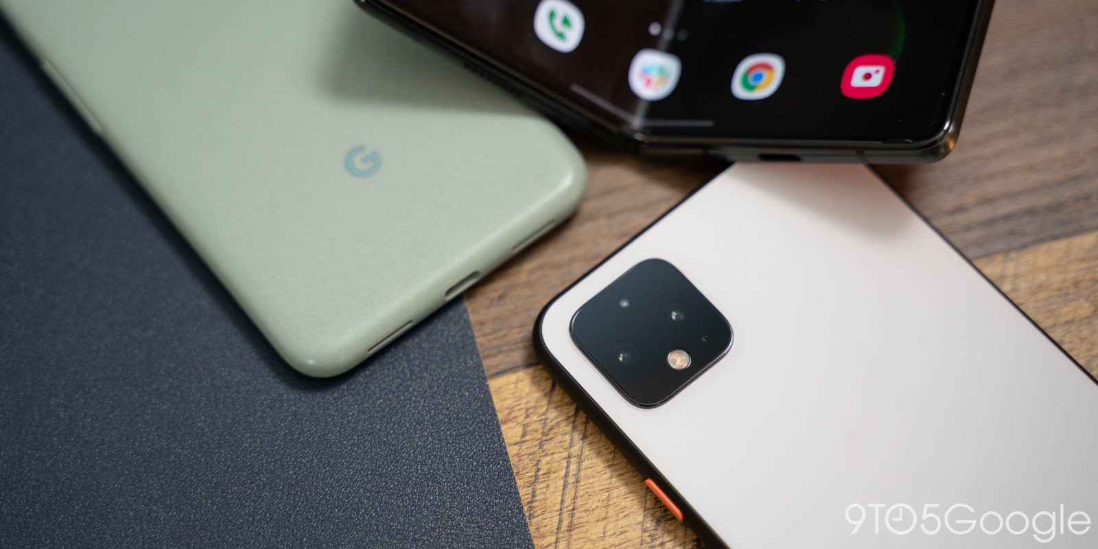 Google Pixel 4, Pixel 5, and Samsung Galaxy Z Fold 2