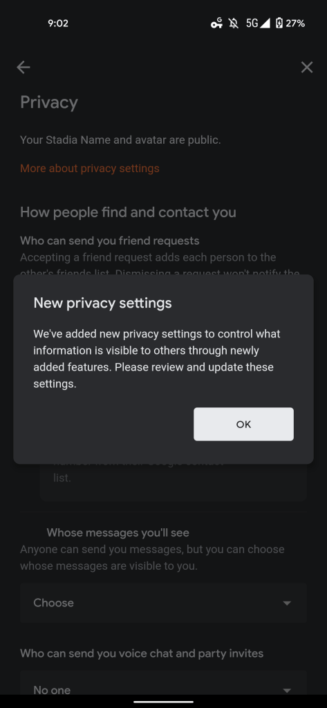 Stadia friend phone email