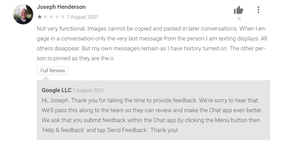 google chat review