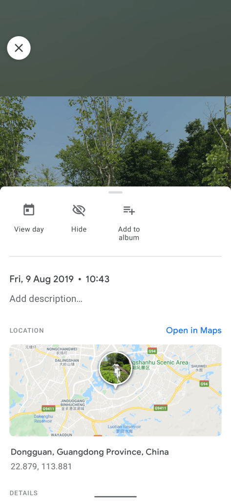google photos memories menu
