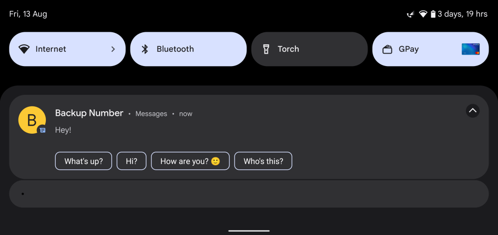 android 12 landscape notifications