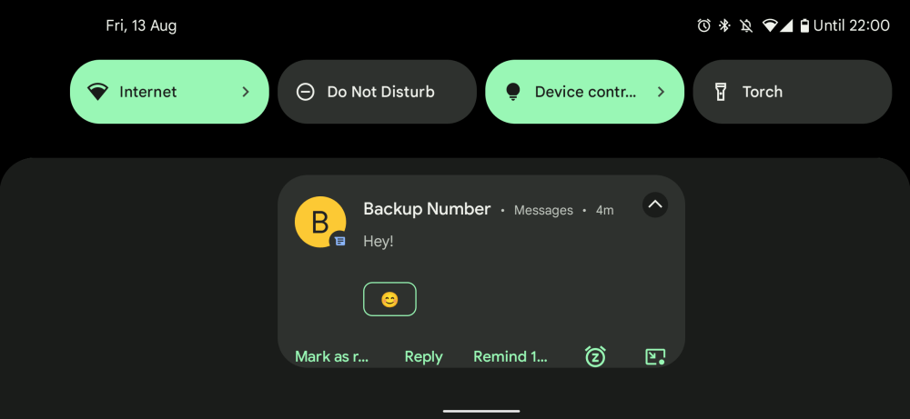 android 12 landscape notifications
