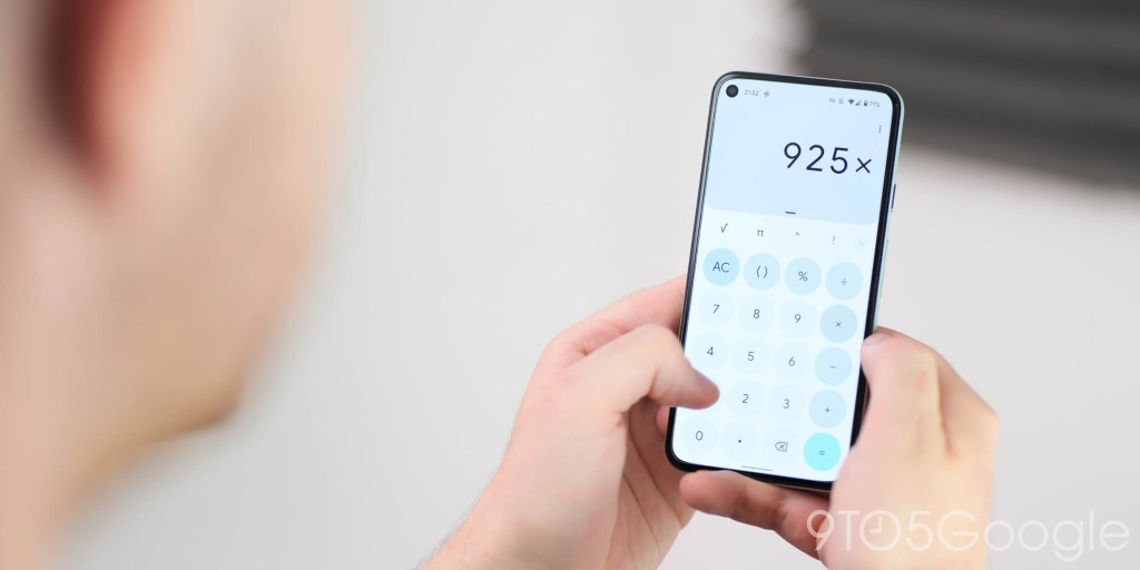 New calculator UI and design in Android 12 Beta 5