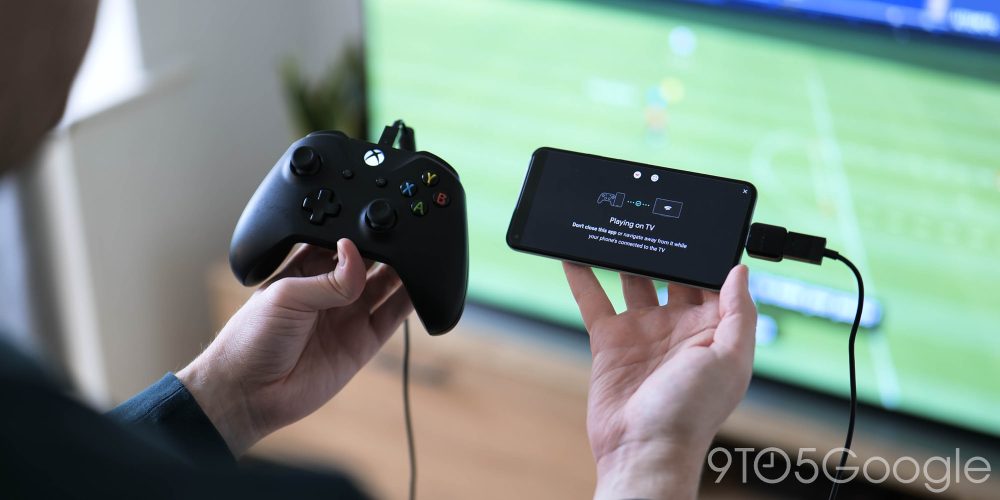 Example of "Frankenrig" controller setup as part of Stadia "Phone Link"