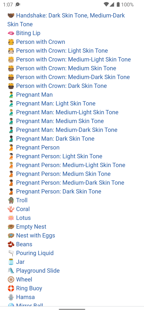 Android 12L Unicode 14 emoji
