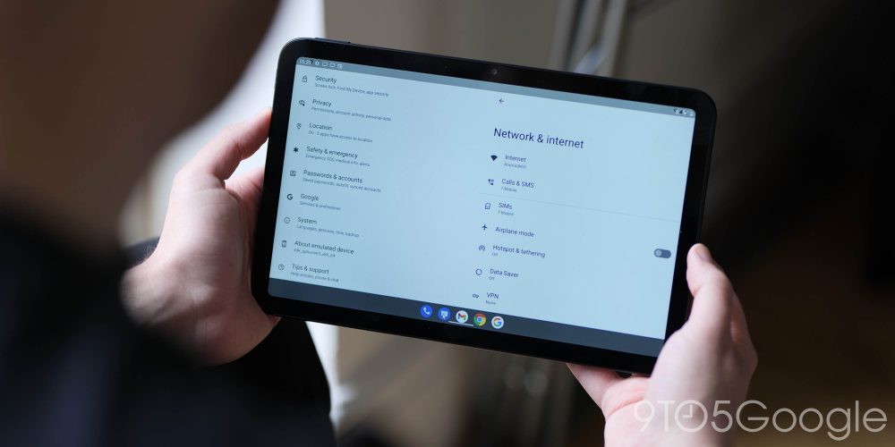 Android 12L settings menu