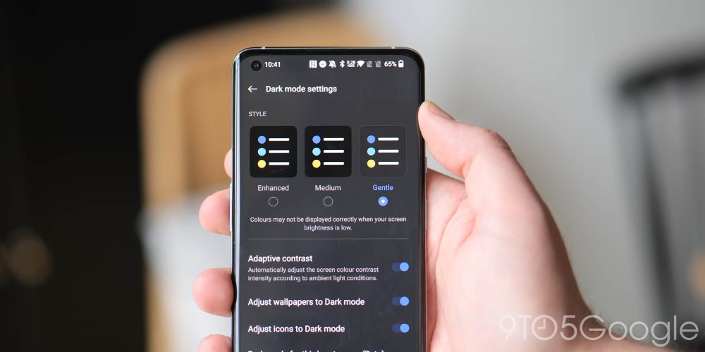 Enhanced dark mode toggles in OxygenOS 12.0