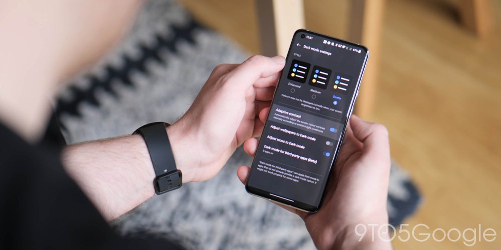 Enhanced dark mode toggles in OxygenOS 12.0