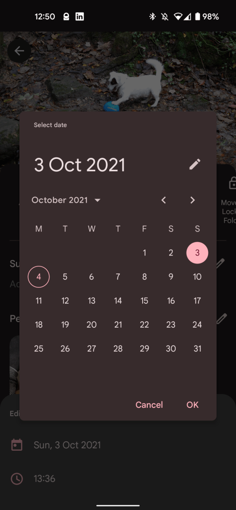 google photos edit date