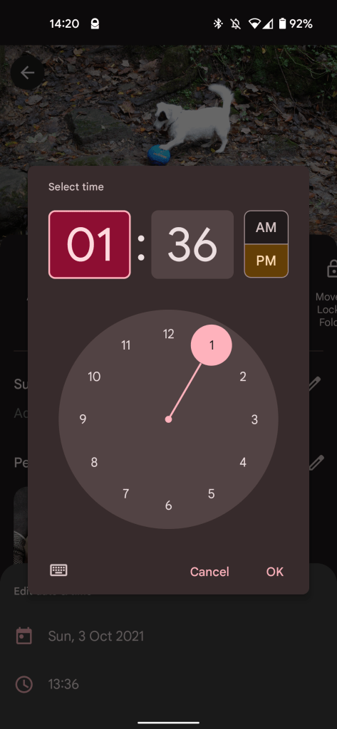 google photos edit date