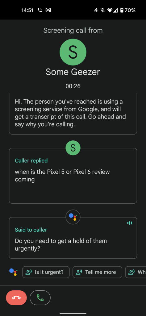 pixel call screen uk