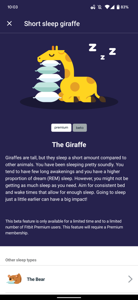 Fitbit Sleep Animals