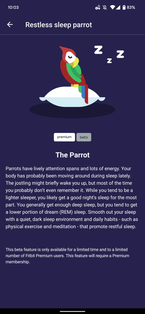 Fitbit Sleep Animals