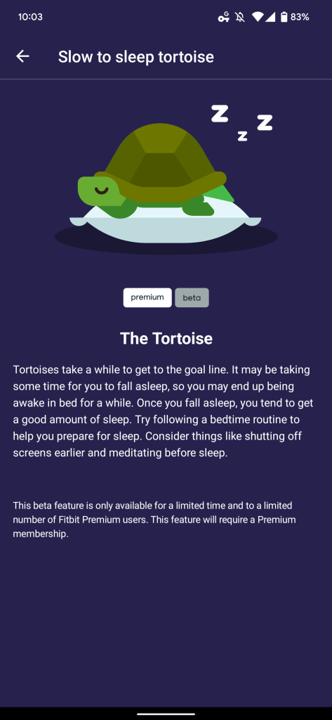 Fitbit Sleep Animals