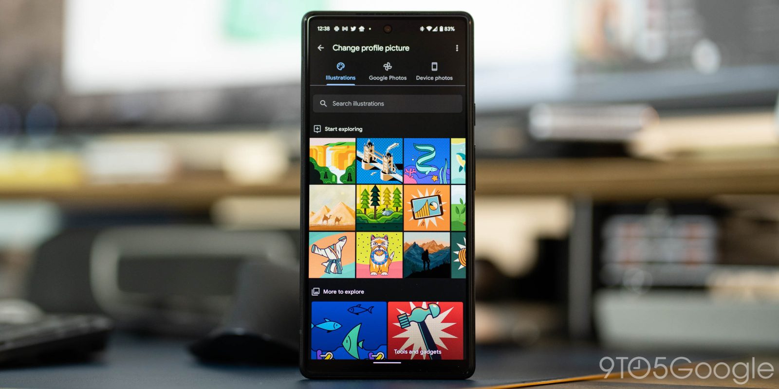 Android phone Google Illustrations open