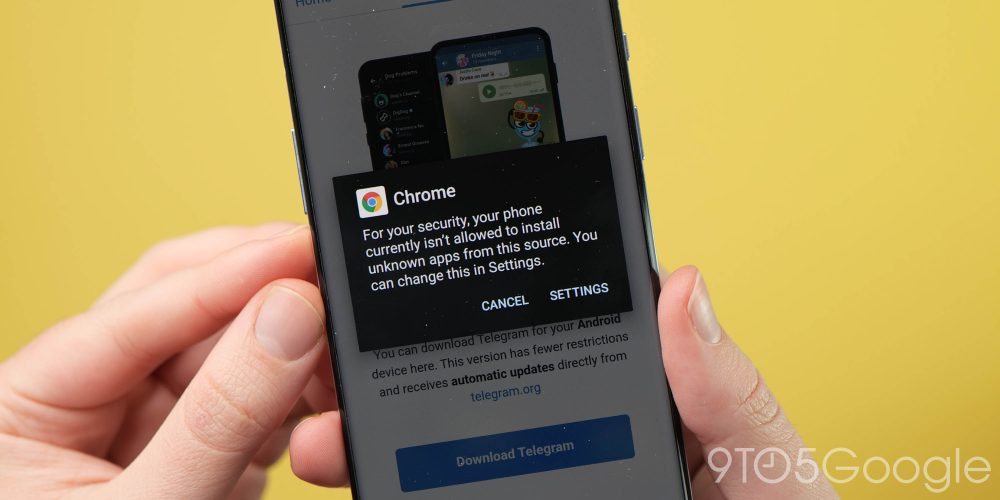 Install apps from unknown sources - android settings to enable