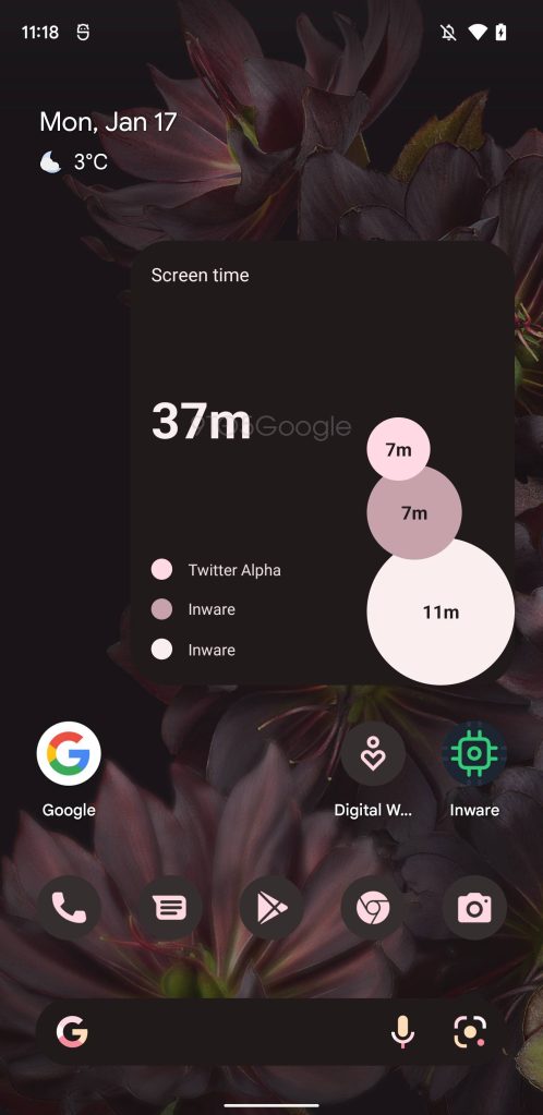 Digital Wellbeing widget