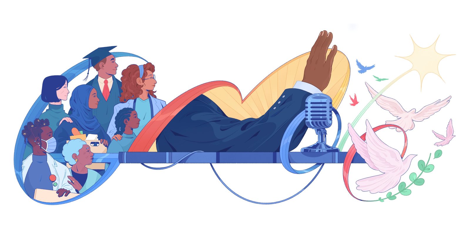 Martin Luther King Jr. Day 2022 Google Doodle