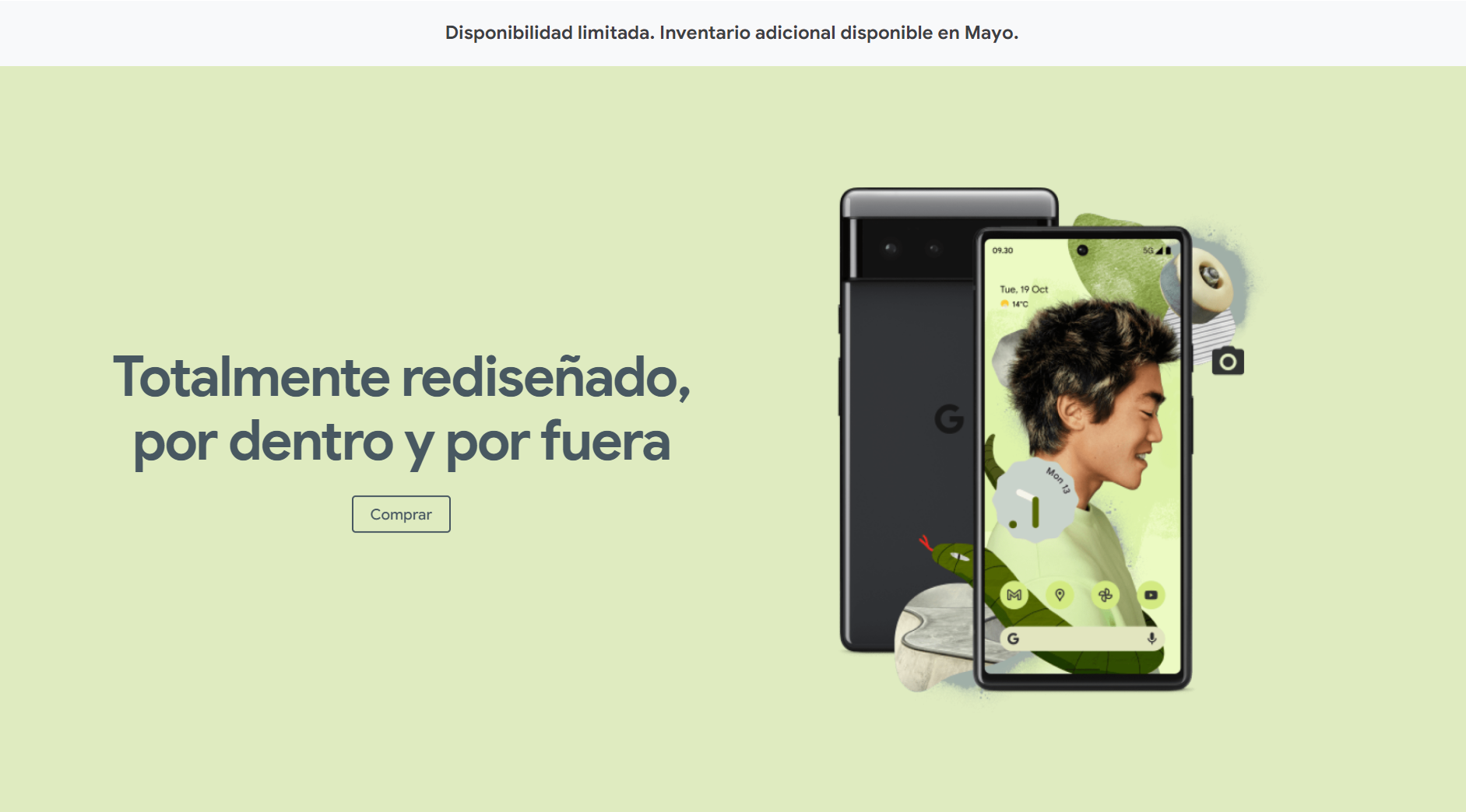 Google Store listing for Pixel 6 in Spain